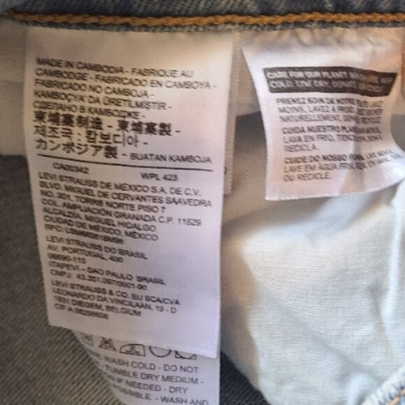 NEW! LEVI'S RIBCAGE STRAIGHT ANKLE JEANS HIGH RISE BUTTON FLY STRETCH DENIM 27 - Picture 7 of 7